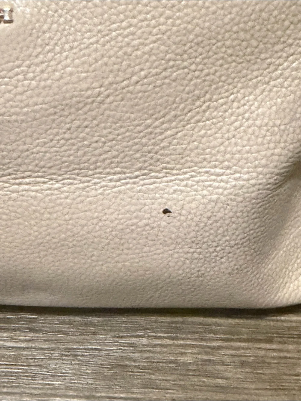 Coach Two-Tone Pebble Leather Shoulder Bag - Beige and Black